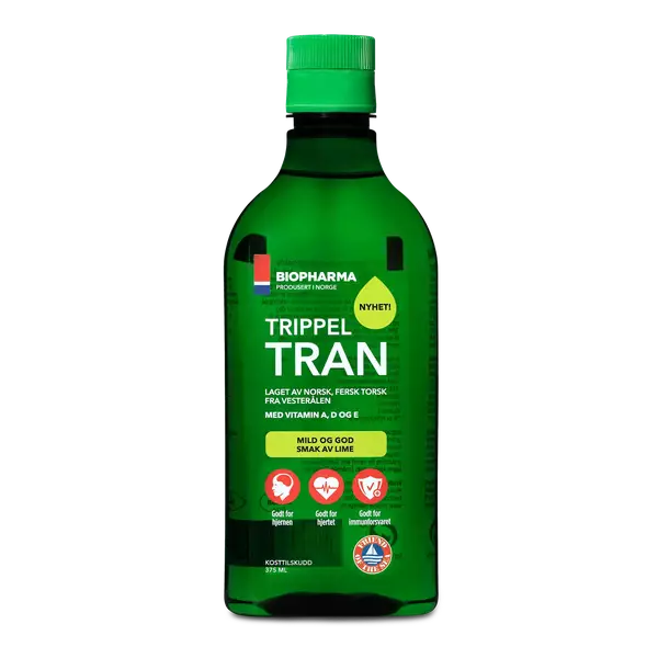 Biopharma Triple tran - Lime Flavour 375ml (Tran lime smak) Norwegian Foodstore