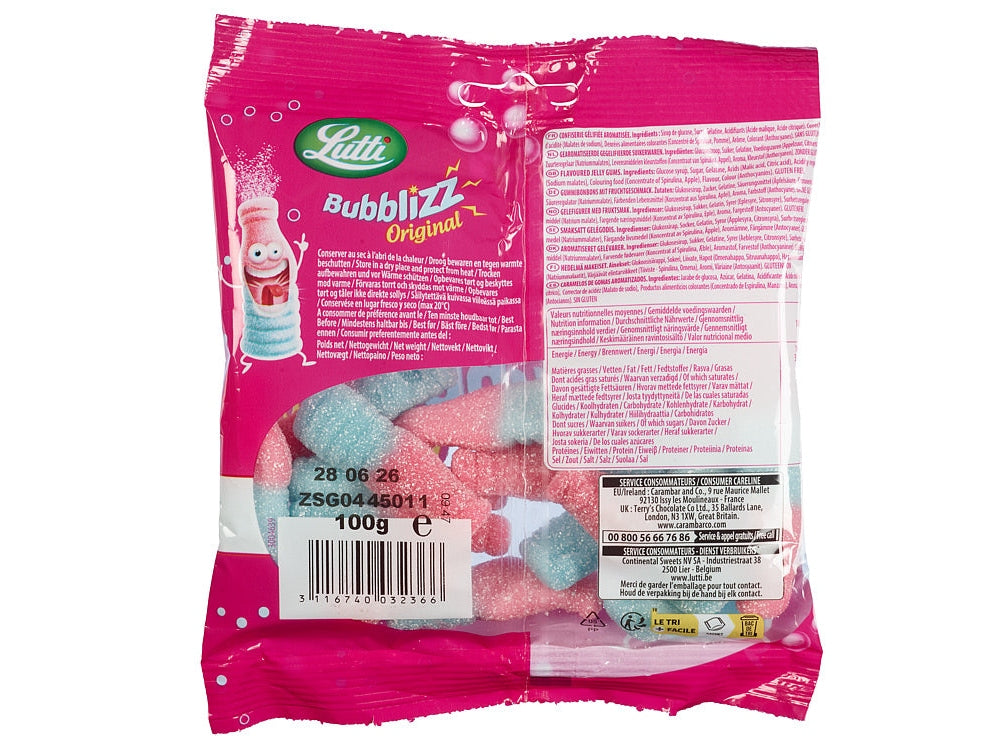Bubblizz Sour Soda Bottles (100 grams) Norwegian Foodstore