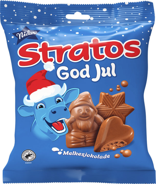 Stratos God Jul Christmas milk chocolate figures, 140 g