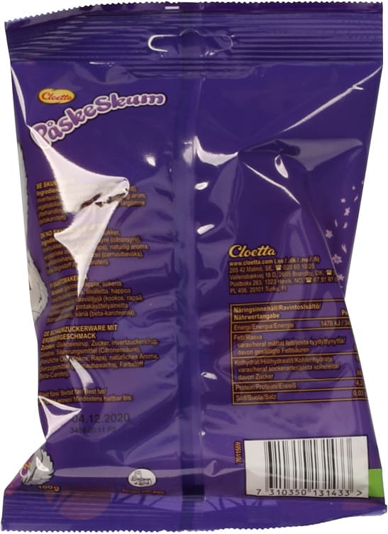 Cloetta Easter Foam (påskeskum) 100g – authentic Norwegian Easter candy from Norway with fast worldwide shipping