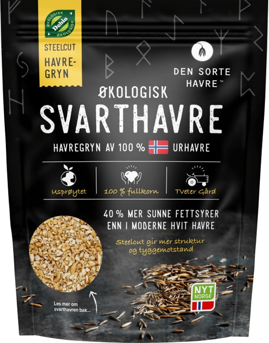 Den Sorte Havre Steel Cut Black Oats (Urhavre steelcut) 500gram Norwegian Foodstore