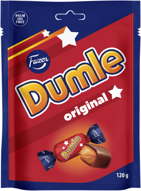 Dumle caramels with chocolate 120g – authentic Norwegian candy from Norway with fast worldwide shipping

