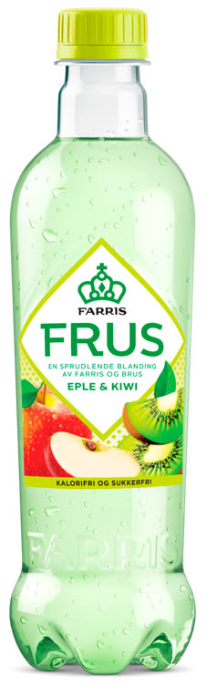 Farris Frus Apple and Kiwi 500ml (Farris Frus Eple og Kiwi) – Norwegian sparkling flavored water from Norway with fast worldwide shipping