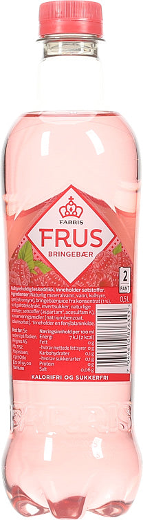 Farris Frus Raspberry 500ml  – Norwegian sparkling flavored water from Norway with fast worldwide shipping