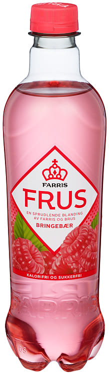 Farris Frus Raspberry 500ml  – Norwegian sparkling flavored water from Norway with fast worldwide shipping