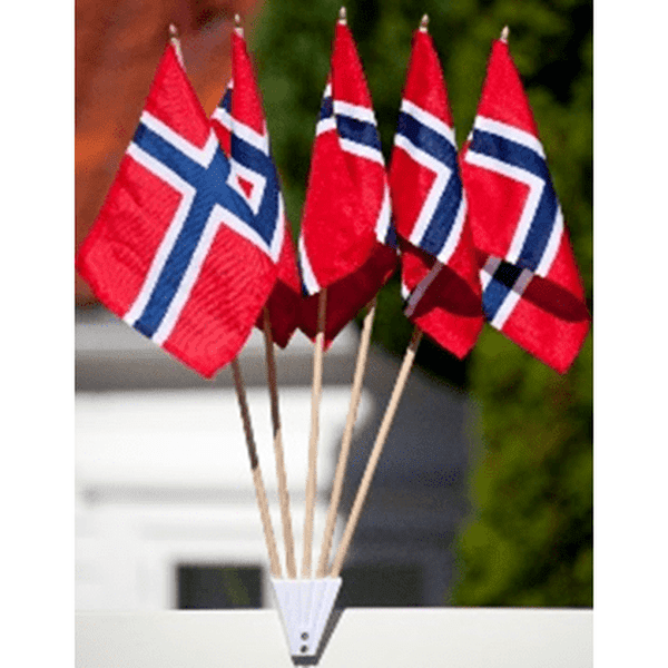 17 Mai Flag holder w/ 5 flags Norwegian Foodstore
