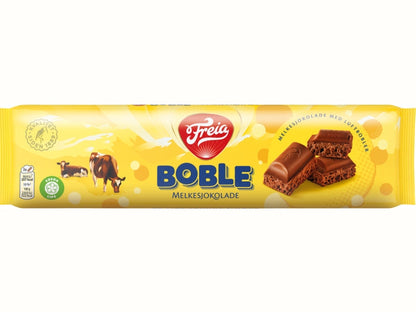 Freia Boble milk chocolate with air bubbles (Boble Melkesjokolade) 150g – authentic Norwegian chocolate from Norway with fast worldwide shipping