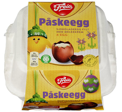 Freia Easter Eggs (påskeegg) 4 eggs 136g – authentic Norwegian Easter chocolate from Norway with fast worldwide shipping