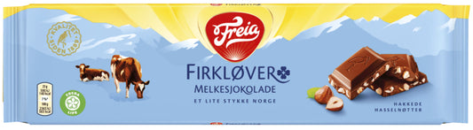 Freia milk chocolate with hazelnuts 200g Norwegian chocolate bar with whole hazelnuts creamy texture