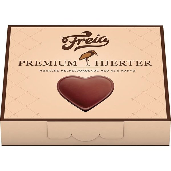 Freia Premium Milkhearts dark chocolate hearts 130 grams (Melkehjerter mørk)