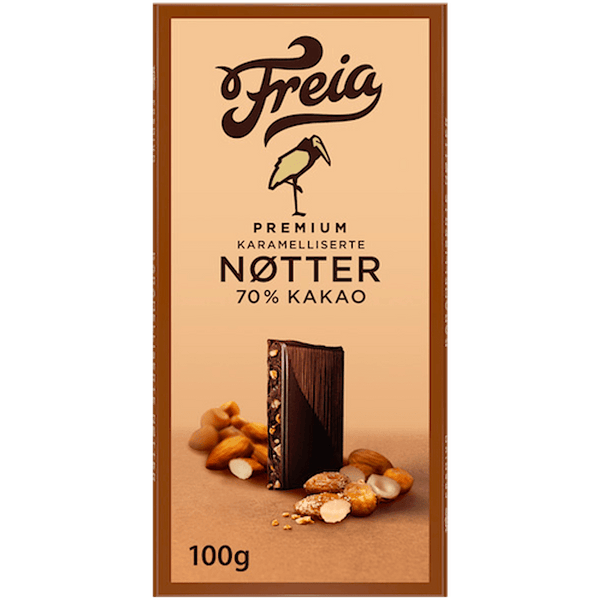 Exp. date sale | Freia 70% Premium dark chocolate caramelized nuts 100 grams