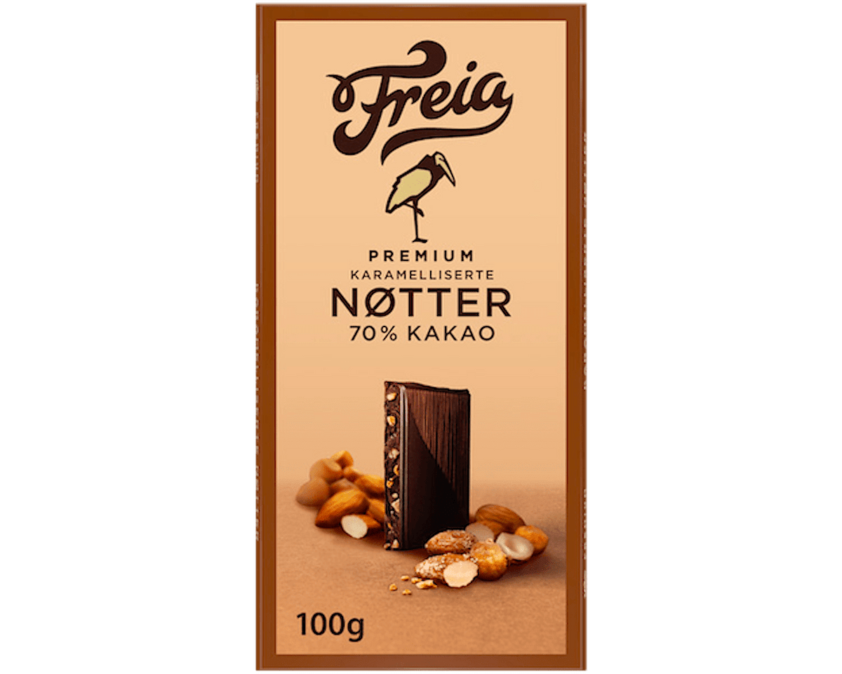 Exp. date sale | Freia 70% Premium dark chocolate caramelized nuts 100 grams