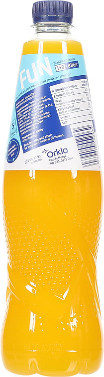 Fun Light Orange concentrate 0.8L (appelsin saft) – Norwegian sugar-free orange drink concentrate from Norway with fast worldwide shipping