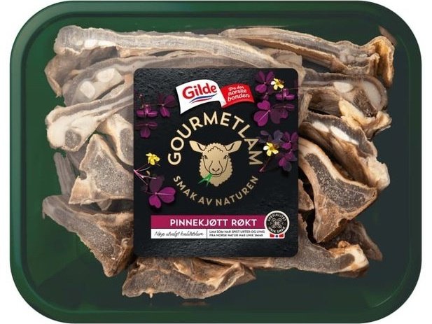 Gilde Pinnekjøtt Gourmet lamb from Hallingskarvet salted / smoked cured lamb 1,45 kg +/-150 grams Norwegian Foodstore