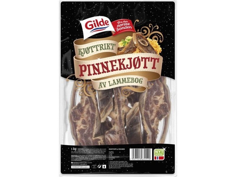 Gilde Pinnekjøtt of Lamb neck 1 kg (Pinnebog/Lammebog) Norwegian Foodstore