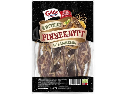 Gilde Pinnekjøtt of Lamb neck 1 kg (Pinnebog/Lammebog) Norwegian Foodstore