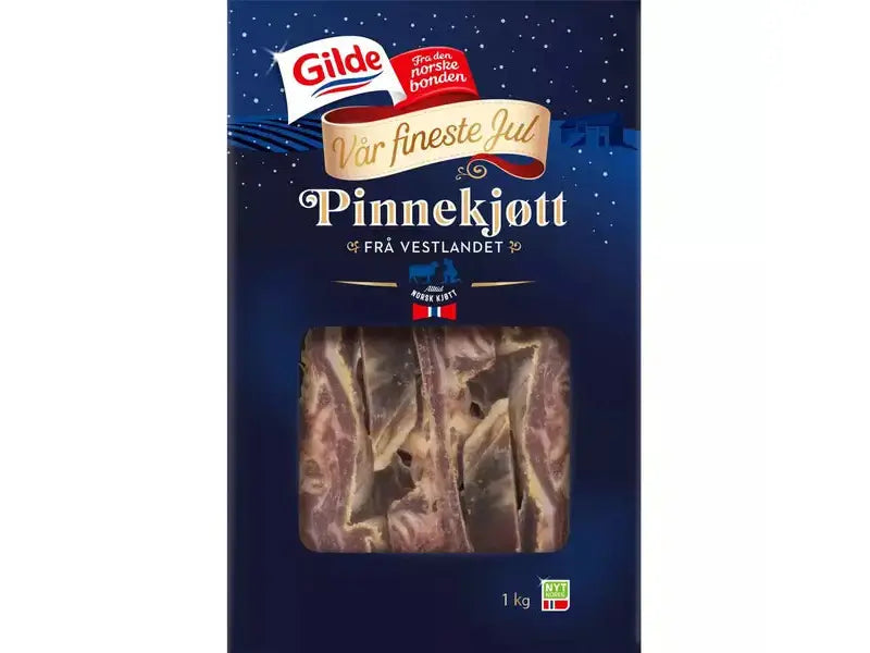 Gilde Pinnekjøtt from Western Norway salted / non-smoked cured lamb 1 kg Norwegian Foodstore