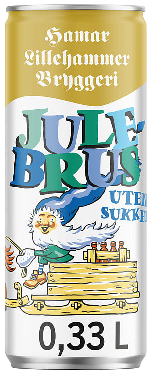 Hamar Lillehammer Julebrus uten sukker 330 ml can