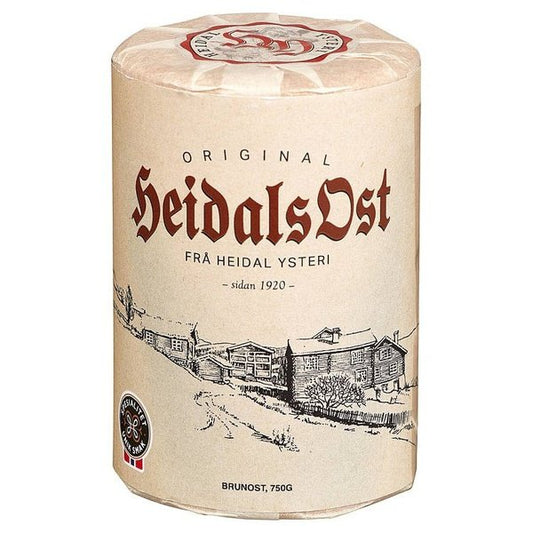 Heidalsost Brown Cheese Smooth (No pattern/Glatt)  750g Heidal Ysteri Norwegian Foodstore