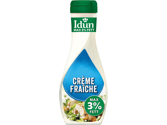 Idun Crème Fraîche Dressing MAX 3% Fat 253 g – front of bottle