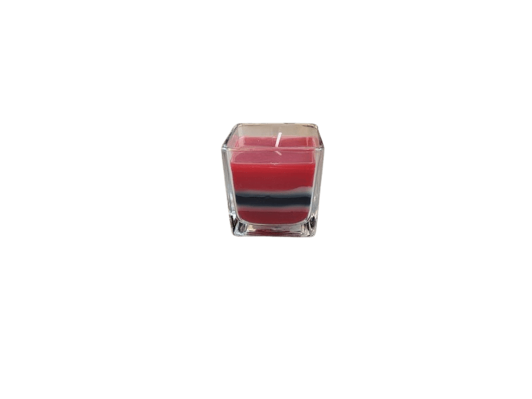 17 mai glass candle with Norwegian decor