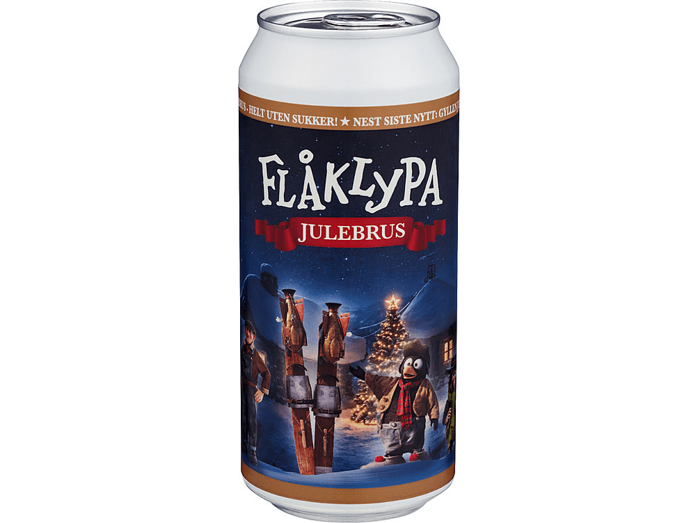 Flåklypa sugar-free Christmas soda 440 ml front of can