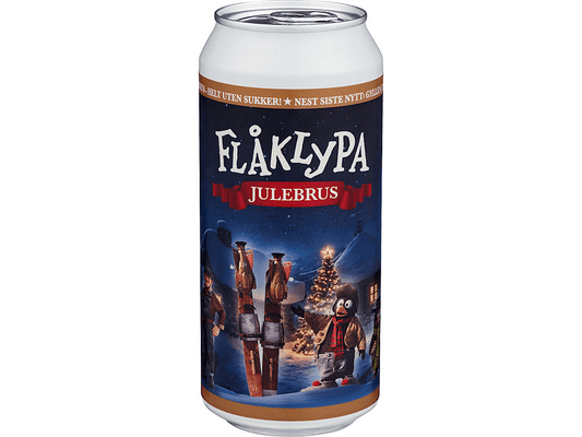 Flåklypa sugar-free Christmas soda 440 ml front of can