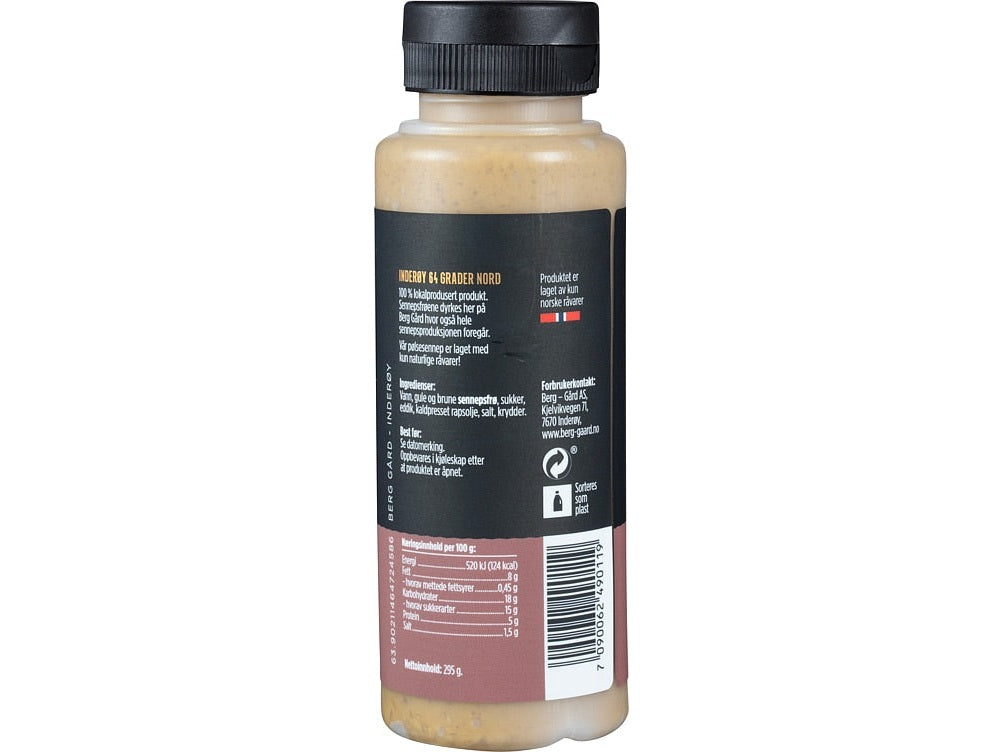 Inderøy 64° North Sausage Mustard 295g (Pølsesennep 295g)