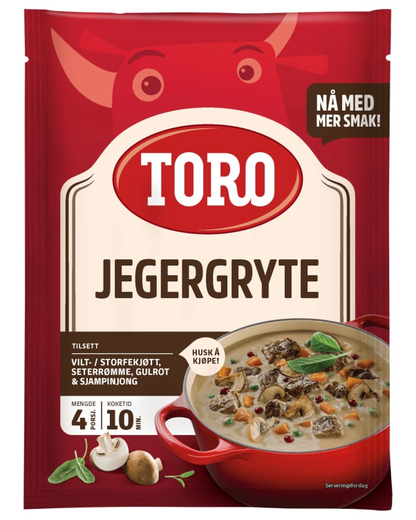 TORO Jegergryte hunter’s stew mix 99 g, front of package