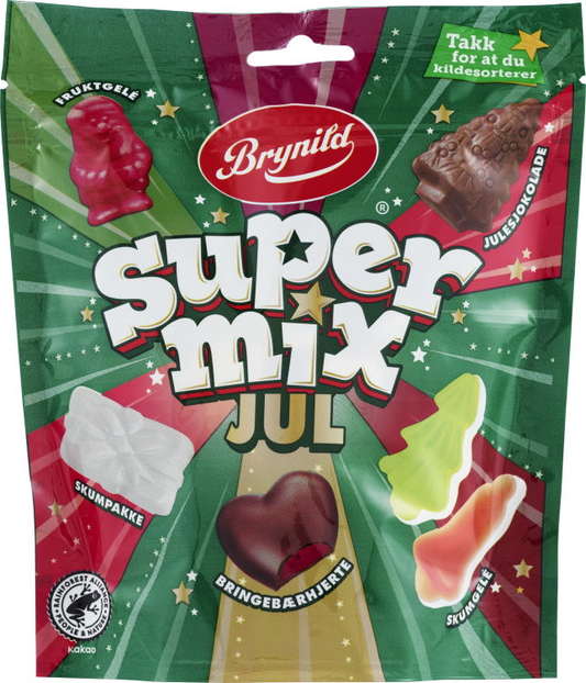 Brynild Supermix Jul 220 g Christmas candy mix, front of bag