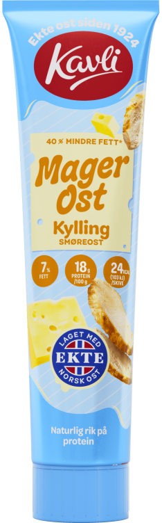 Kavli Low Fat Chicken Cream Cheese 175g – Norwegian magerost with chicken, fast worldwide shipping