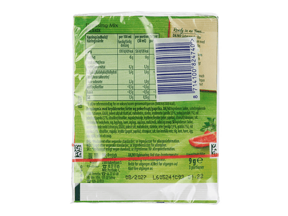Knorr Italian Dressing Mix – ingredients and prepared dressing nutrition