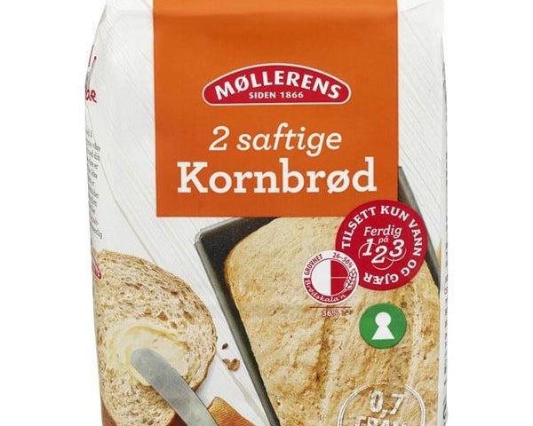 Møllerens Grain bread mix 1 Kg (Kornbrød) Norwegian Foodstore