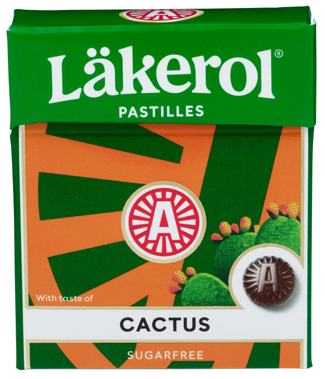 Läckerol Sugarfree Cactus pastilles 25 grams Norwegian Foodstore