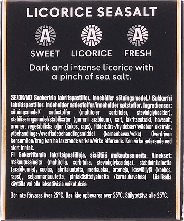 Läckerol Classic Licorice Seasalt Pastill 25 grams Norwegian Foodstore