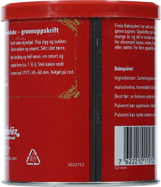 Freia Baking powder 250 grams (Bakepulver)