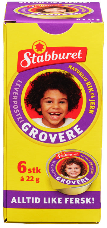 Stabburet Coarser Liverpate (Grovere Leverpostei) 6X22 grams