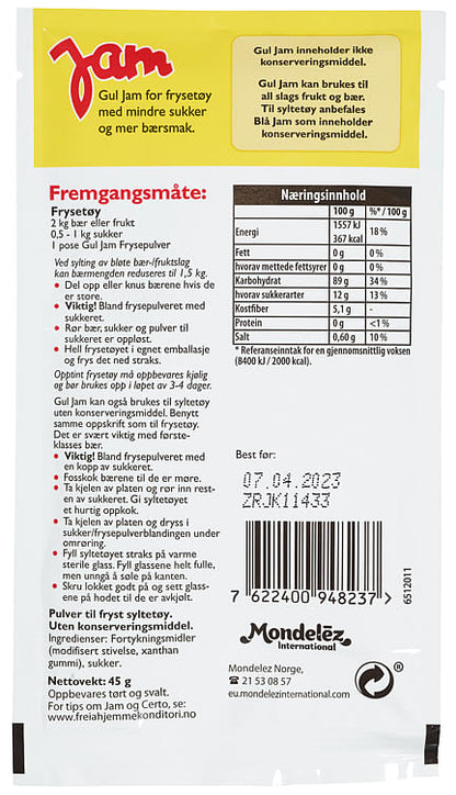 Jam freeze powder (frysepulver) 45 grams