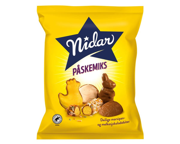 Nidar Easter Marzipan and Milkchocolate Mix (Påskemarsipan Mix) 198 grams