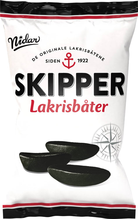 Nidar Skipper liquorice boats 200 grams (Lakrisbåter)