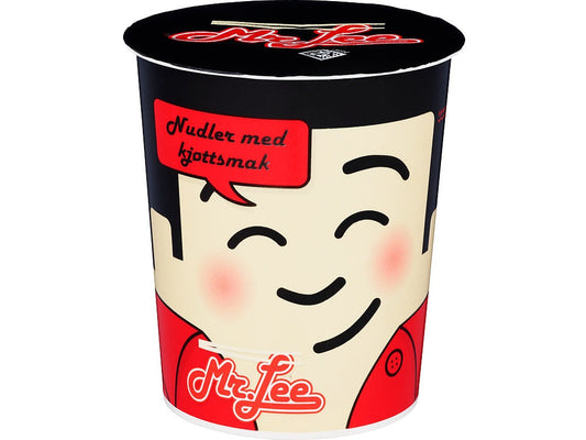 Mr. Lee Cup beef noodles 65 grams (Nudler kjøttsmak)