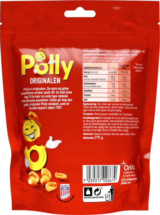 Polly Peanuts 275 grams