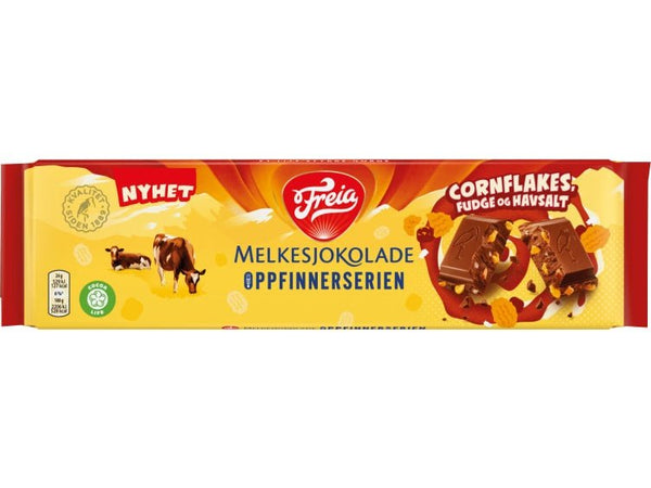 Ltd etd | Freia milk chocolate with Cornflakes, Fudge & Seasalt 200 gram