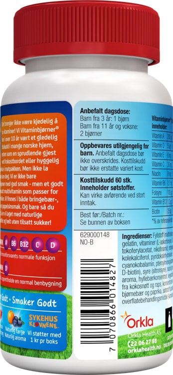 Vitamin bears (Vitaminbjørner) 60 pcs