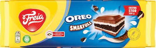 Freia Milk chocolate extra Oreo 300 grams (Melkesjokolade smakfull)
