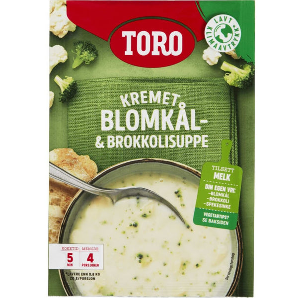 Toro creamy cauliflower and broccoli soup 64 grams (Blomkål/Brokkoli suppe)