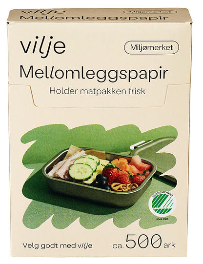 Sandwich greaseproof paper (Mellomleggspapir) 500 sheets