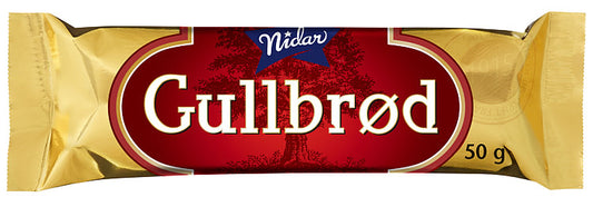 Nidar Gullbrød chocolate covered marzipan 50 gram