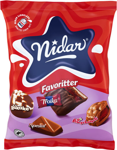 Nidar favourites Troika mixed candy 200 gram (Favoritter Troika)