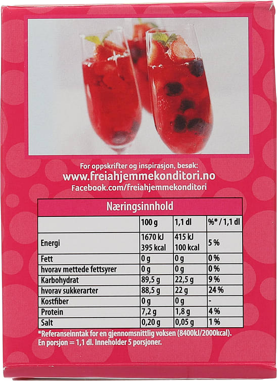 Freia Raspberry Jelly powder (Bringebær Gele pulver) 125 gram